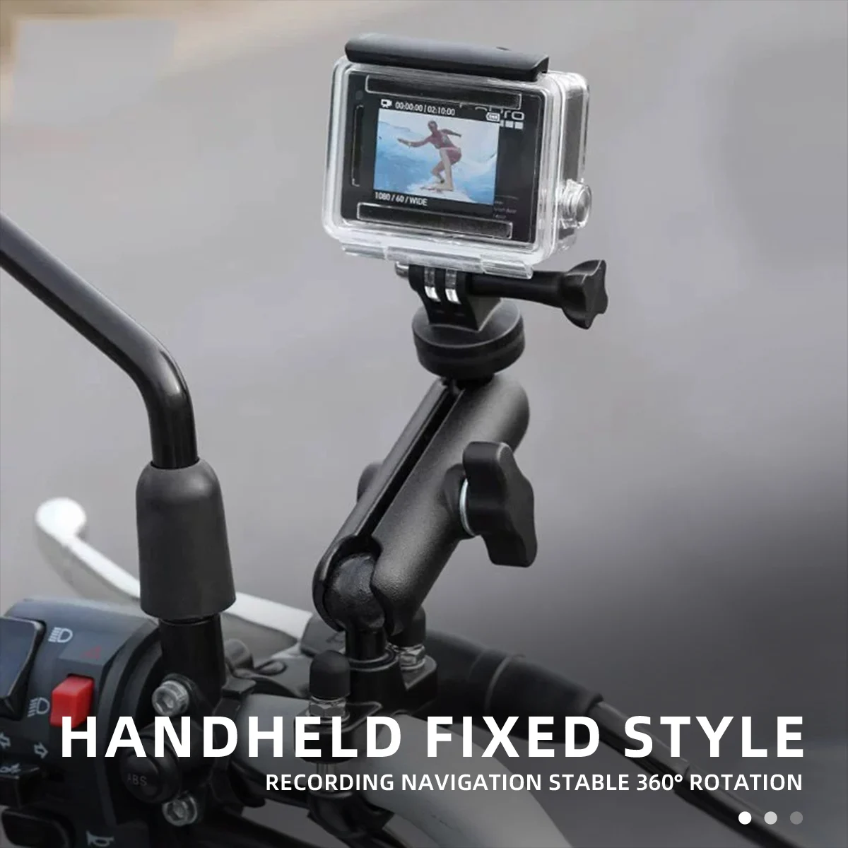 Motorcycle Bicycle Sports Camera Phone Holder Handlebar Mirror Mount Bike Bracket for GoPro Hero Insta360 DJI Osmo Action Came