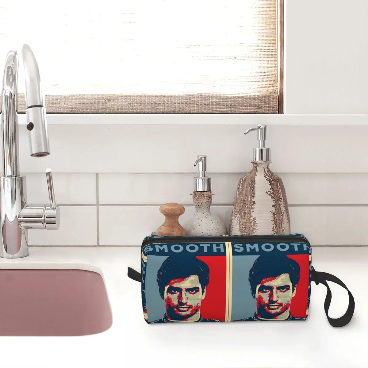 Rainbow Girls Boys Carlos Sainz Smooth Operator Great Men Wom Makeup Bag Cosmetic Organizer Toiletry Cosmetic Bag