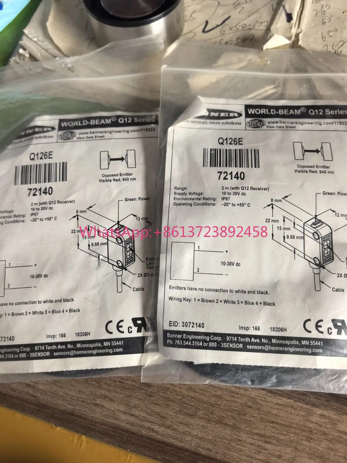 New BANNER American Banner photoelectric sensor Q126E, 10-30VDC power supply, high quality
