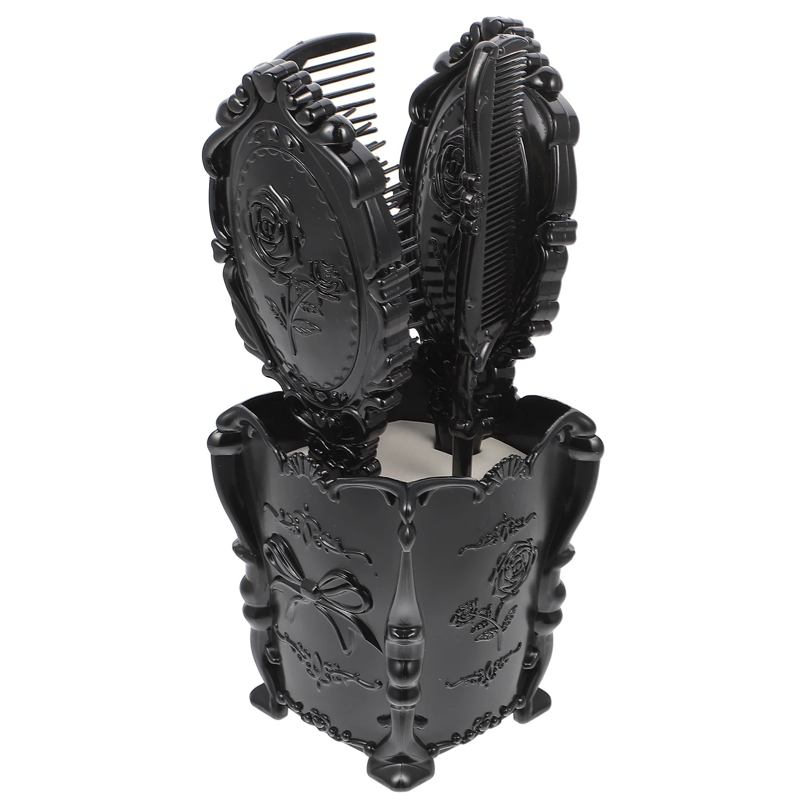 1 مجموعة مكافحة ساكنة وسادة هوائية مشط مرآة مجموعة وفك تشابك فروة الرأس تدليك فرشاة للصالون والاستخدام المنزلي الرطب الجاف العناية بالشعر تصفيف الشعر #4