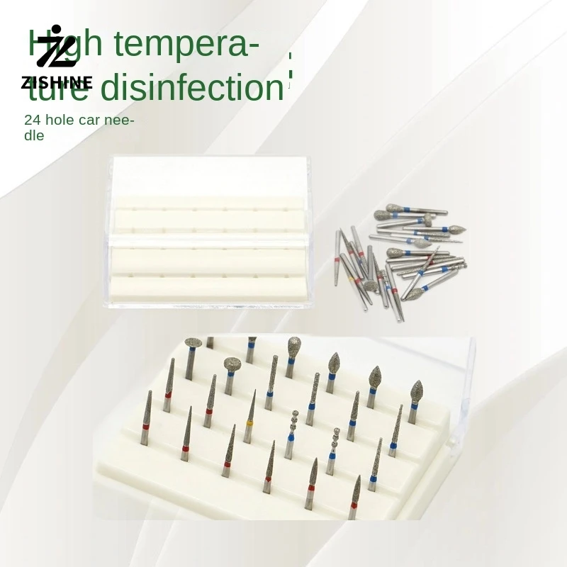

24 pieces/box dental supplies diamond abrasive high-speed handpiece needle all-ceramic porcelain tooth set molar drill