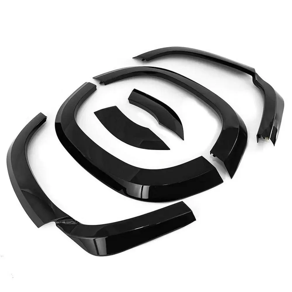 6PCS Extended Wheel Arch Wheel Brow Trim Glossy Black Fits For LR Defender 110 L851 2020-2026 ABS