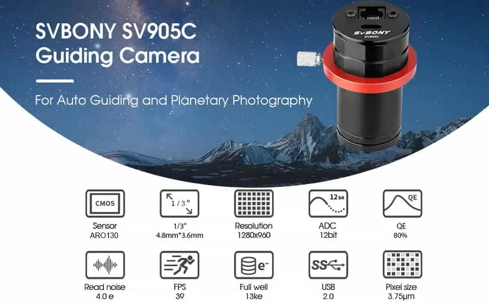 Svbony All-in-One Astrofotografie-Set, SV550 APO 122mm Triplet Apochromatischer Refraktor Astronomisches Teleskop für Deep-Sky-Aufnahmen – Detail 24