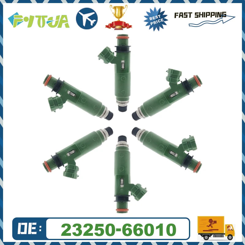 

6 шт. топливная форсунка 23250-66010 для Toyota Landcruiser 1FZ-FE FZJ78 79 105 2320966010 Автозапчасти двигателя автомобиля форсунка топлива