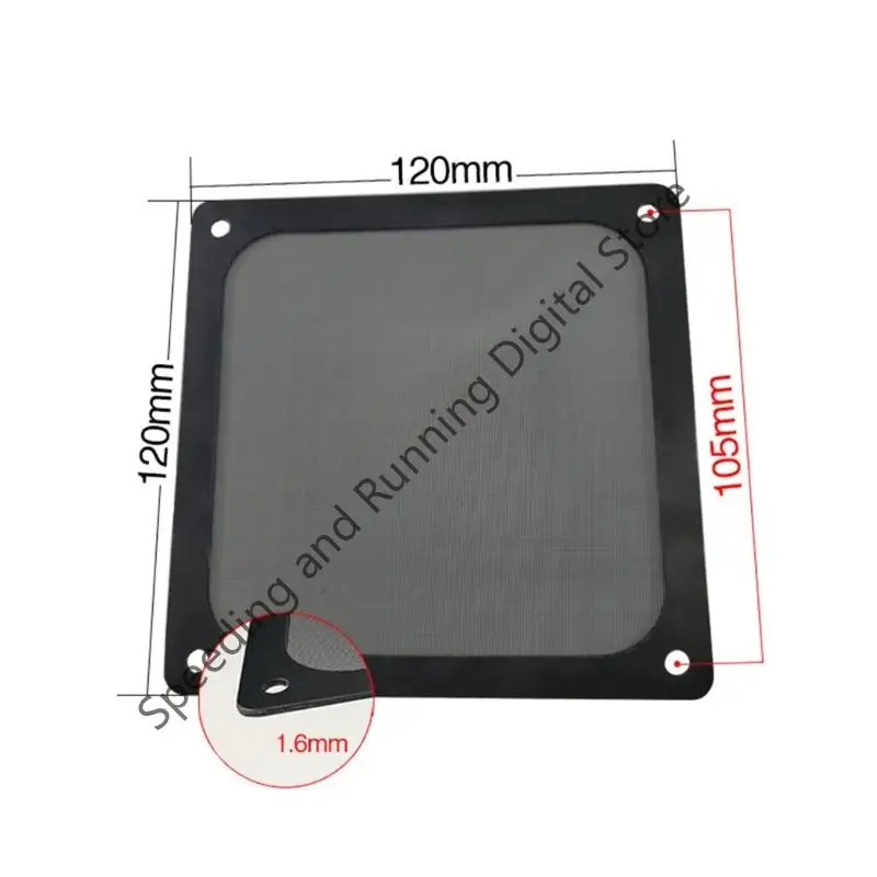 80mm 90mm 120mm 140mm PCシャーシ冷却ファン用ダストフィルター マグネット式防塵メッシュカバー コンピューターシャーシネットガード（穴付き）