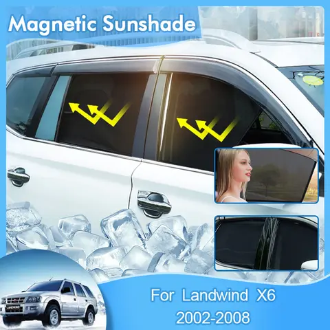 마그네틱 햇빛가리개 Landwind X6 2002 2003 2004 2005 2006 2007 2008 UV 보호 바이저, 프라이버시 라이트 차단, 자동차 액세서리