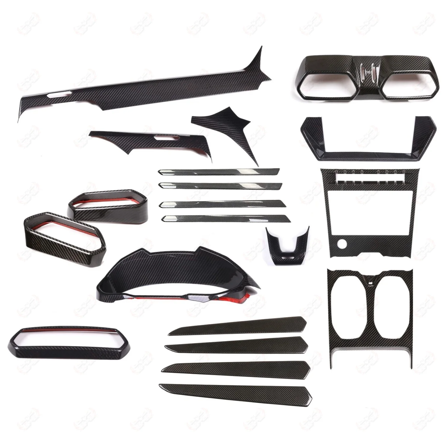 Real Dry Carbon Fiber Interior Trim Cover Set Fits LAMBORGHINI URUS SE RHD 2018-2024