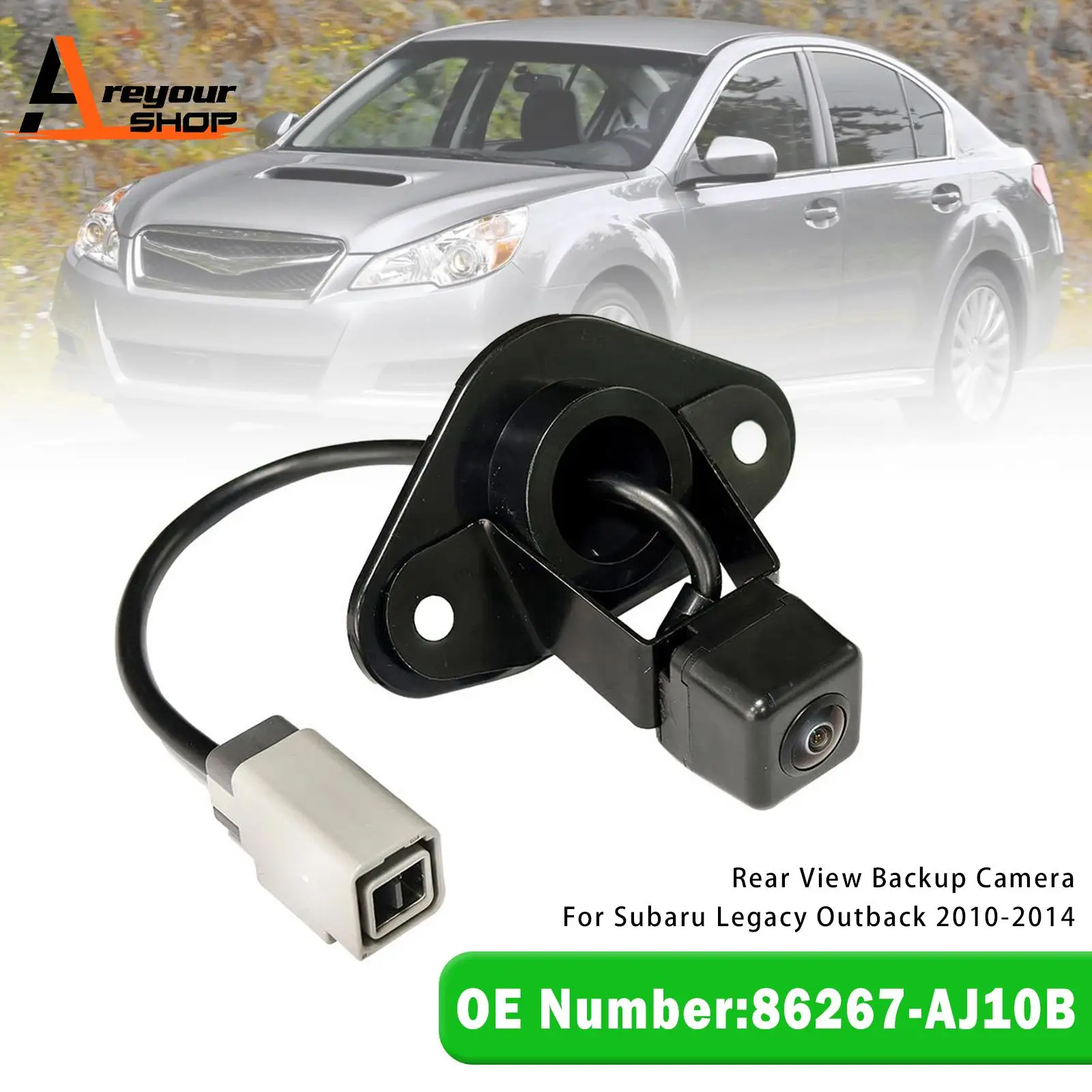 

Areyourshop Rear View Backup Camera 86267-AJ10B for Subaru Legacy Outback 2010 2011 2012 2013 2014