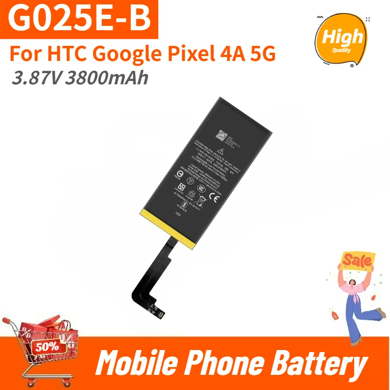 High Quality G025E-B Mobile Phone Battery 3.87V 3800mAh For HTC Google Pixel 4A 5G Brand New Replacement Battery