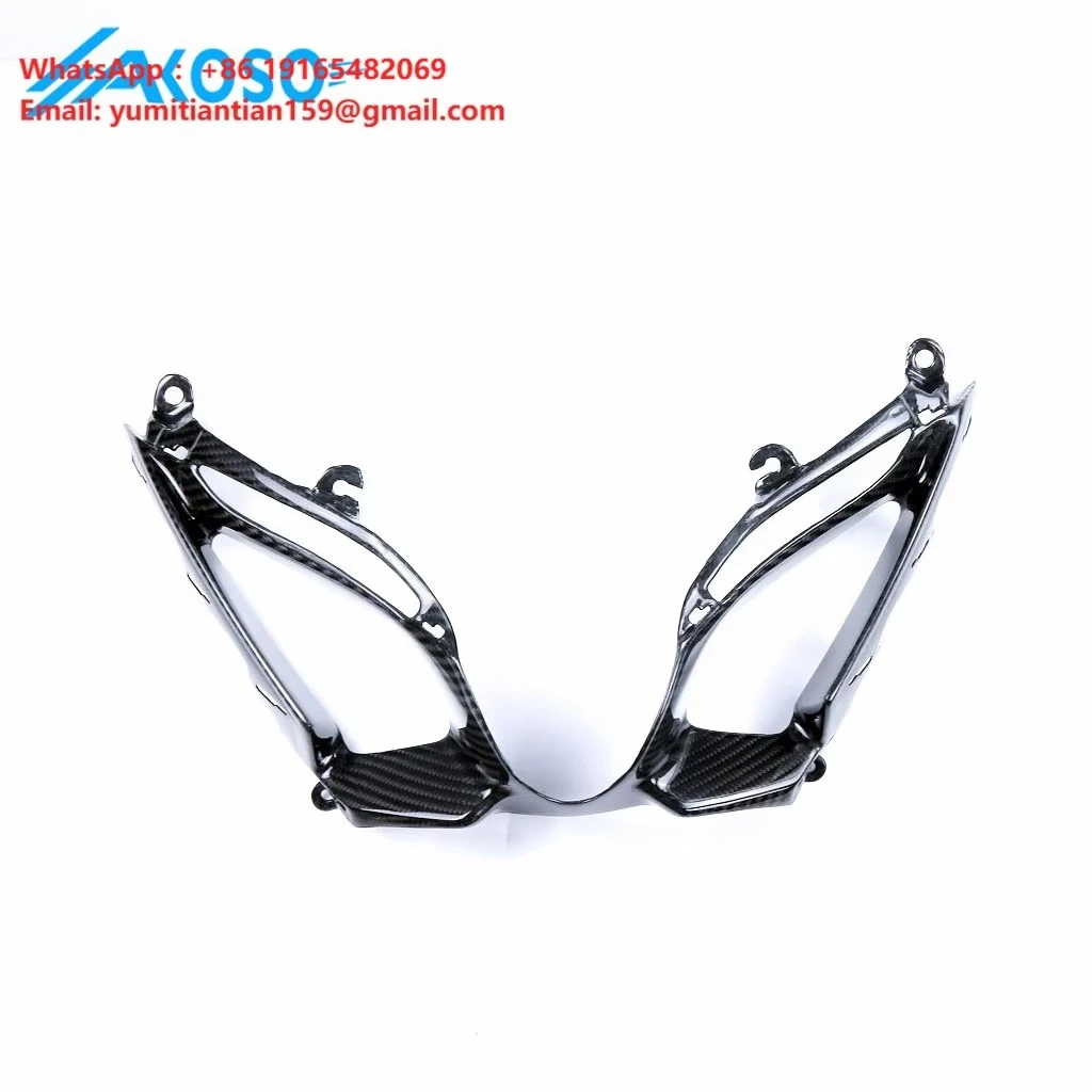 AKOSO 100% Dry Carbon Fiber Motorcycle  Accessories Front Car Lampshade for Suzuki GSX-R1000 2017-2023