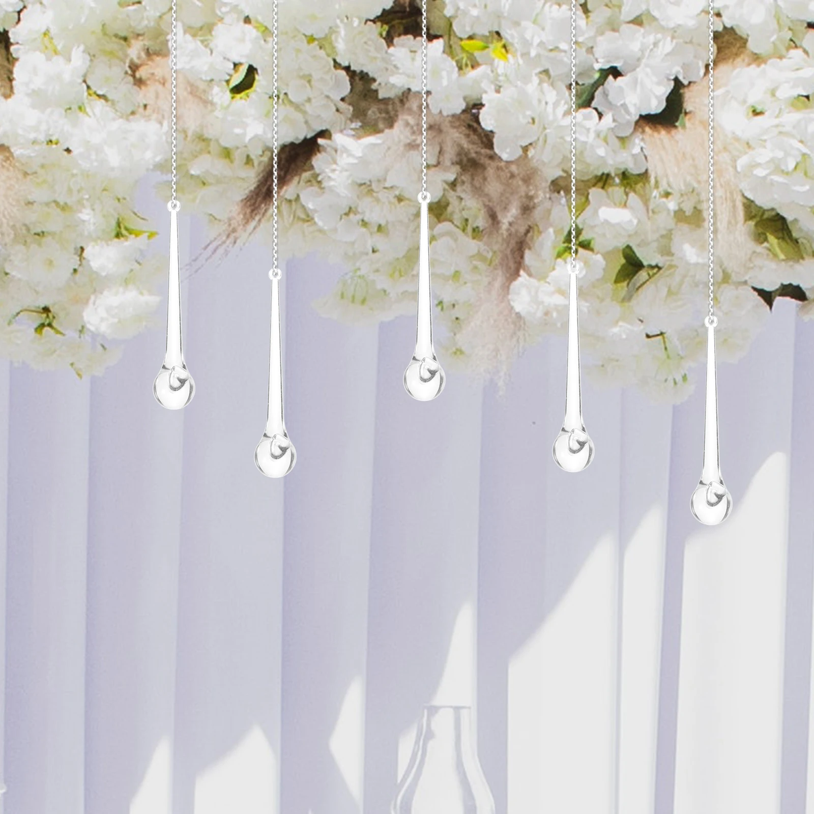 10 قطعة كريستال معلق ديكور الاكريليك قطرة الماء المعلقات لحفل زفاف المنزل تركيب المصابيح تزيين مُثبت