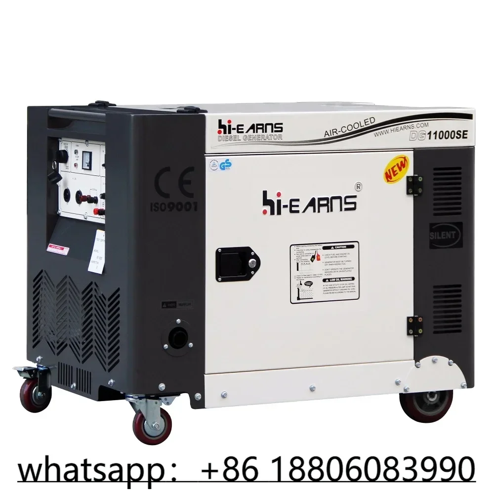 hiearns 7.5 kva 8kva 8kw home use super silent flywheel electric die·sel generator DG11000SE