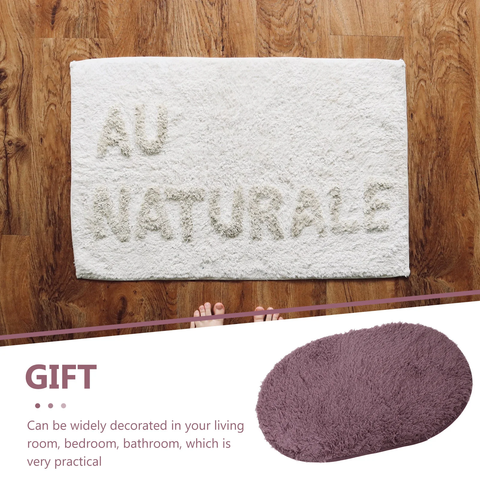 

Absorbent Entryway Mat Oval Shaped Anti-Skid Floor Carpet Rug for Bedroom Bathroom Household Door Mat Rug for Bedroom