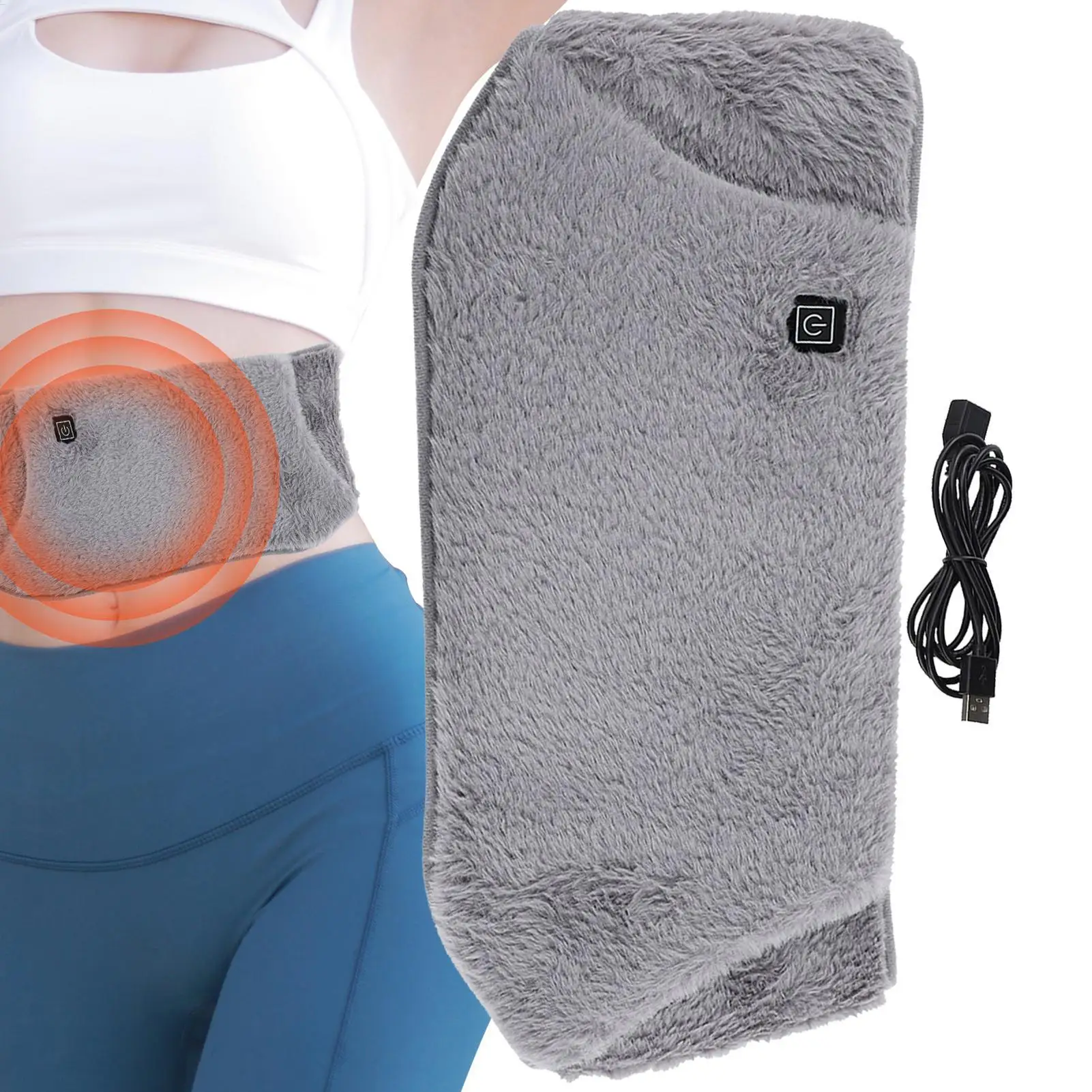 

3 Levels Electric Heating Pad Cold-Proof Uterine Belt warm Hand Waist Warming Pad USB Recharging Abdominal Warmer Adjustable