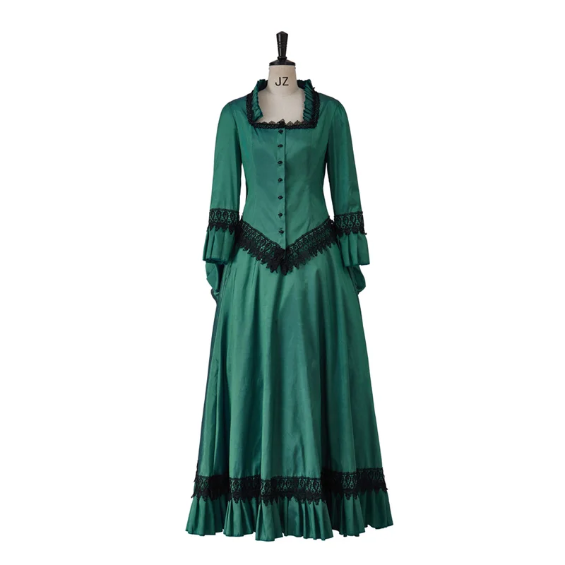 

Medieval Victorian Green Woman Ball Gown Fancy Party Tudor Baroque Dress Classical Vintage Lolita Southern Belle Dress