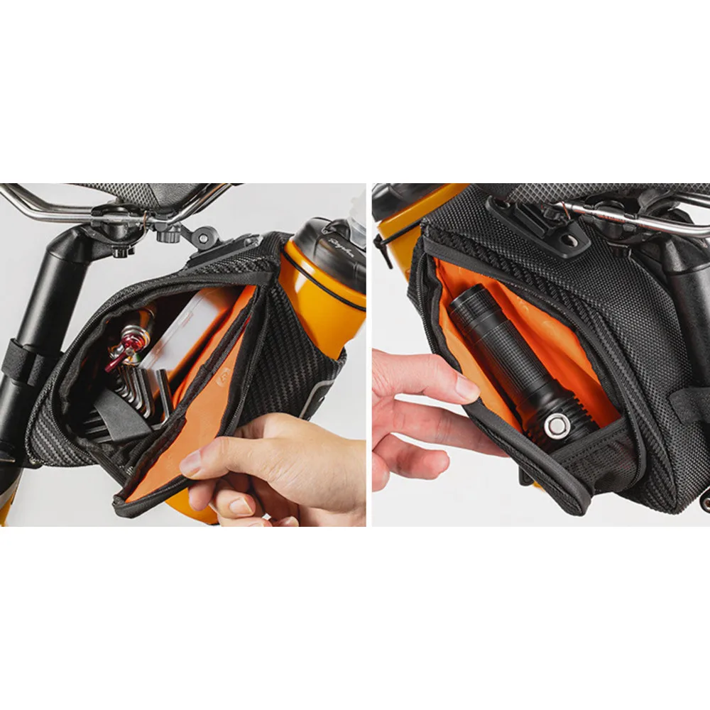 Bicycle tail mountain road water bottle, riding cushion, saddle bag, folding bike rear seat bag_voghion.com