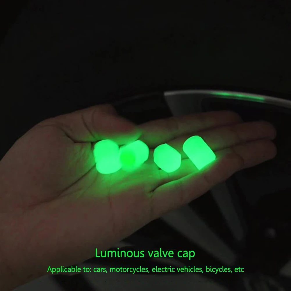 4 قطعة جذع الإطارات يغطي العالمي الإطارات الجذعية غطاء صمام مضيئة فراغ الإطارات صمام استبدال ترقية للسيارات دراجة نارية دراجة #5