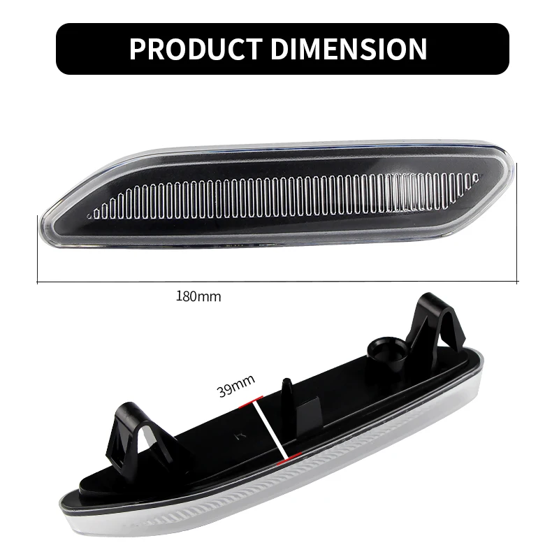 2Pcs Turn Signal Light Housing Replacements For Mini Cooper R60 R61 Countryman Paceman Front Side Marker Lights ,No Bulb/Socket