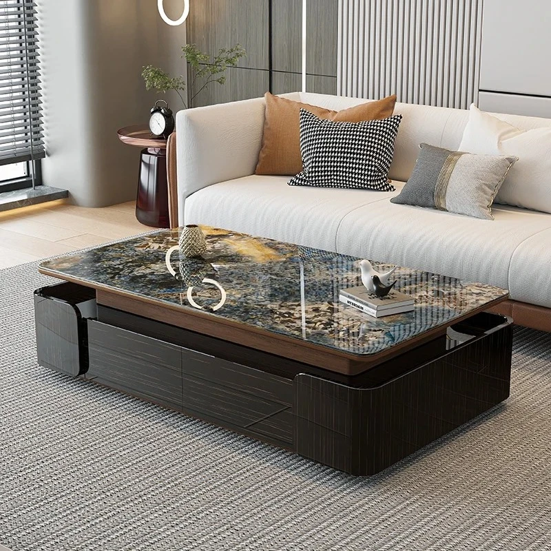 

Light luxury coffee table living room new creative high-end extended large apartment coffee table