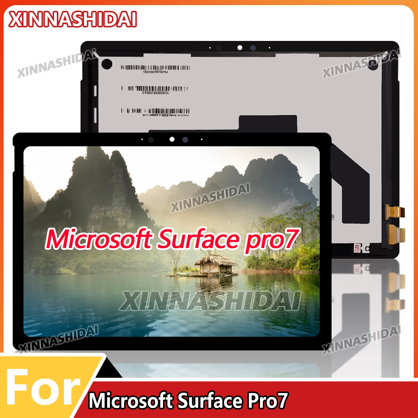 

High Quality 12.3'' For Microsoft Surface Pro 7 1866 LCD Display Touch Screen Digitizer Assembly Replacement