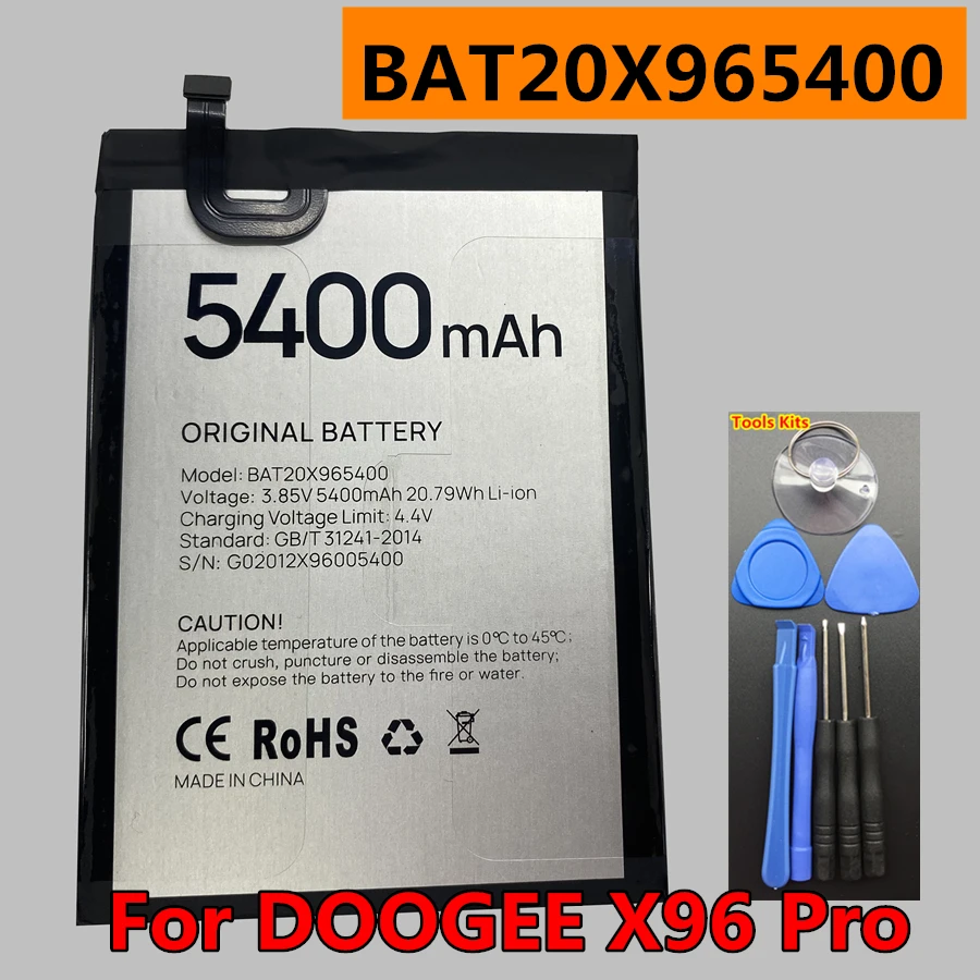 

Оригинальный аккумулятор 3,85 В 5400 мАч BAT20X965400 Для DOOGEE X96 Pro, запасные батареи