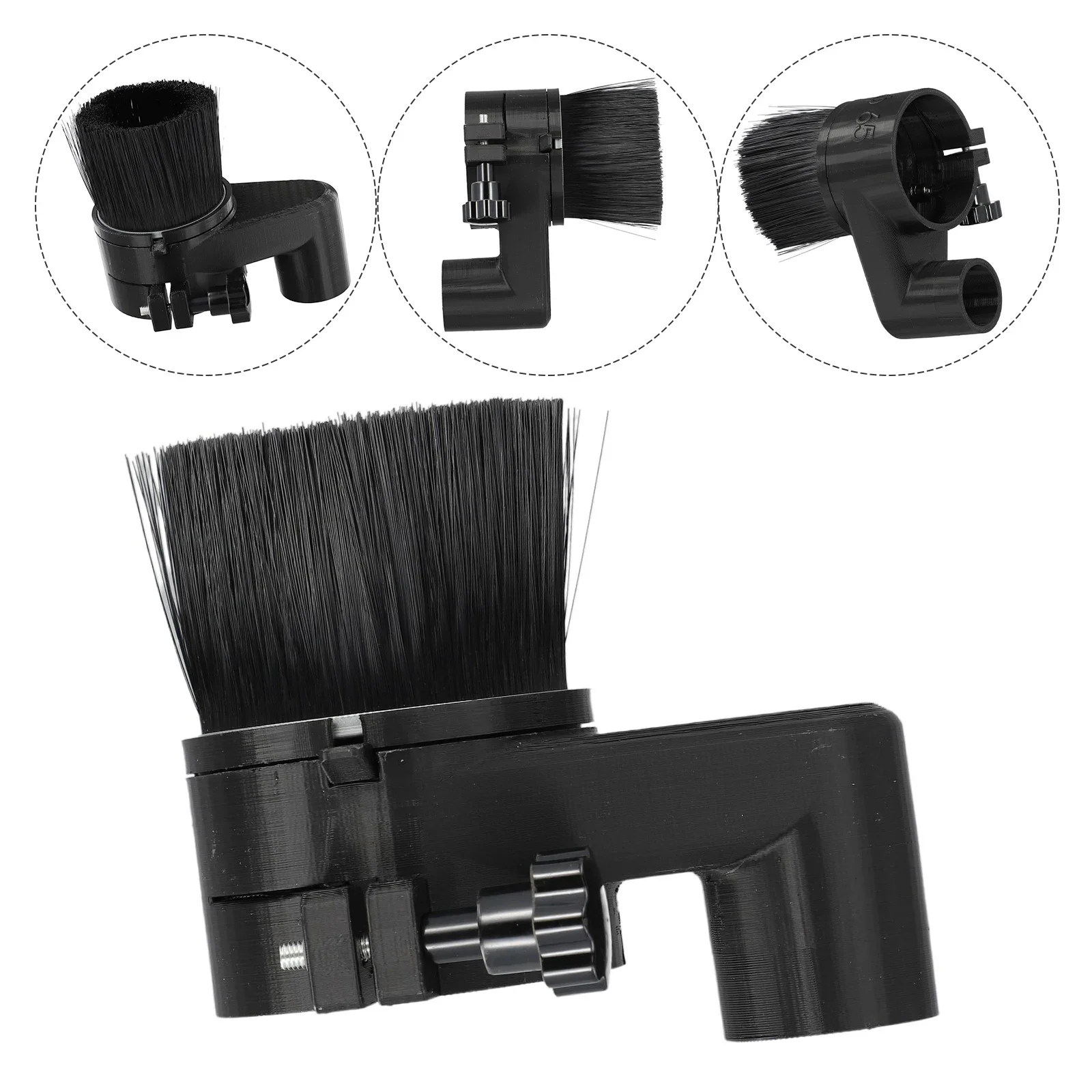 1PC CNC Spindle Dust Brush With Vacuum Port Detachable Brush Fits 52mm 65mm 80mm Spindle For Router And Engraving Machine