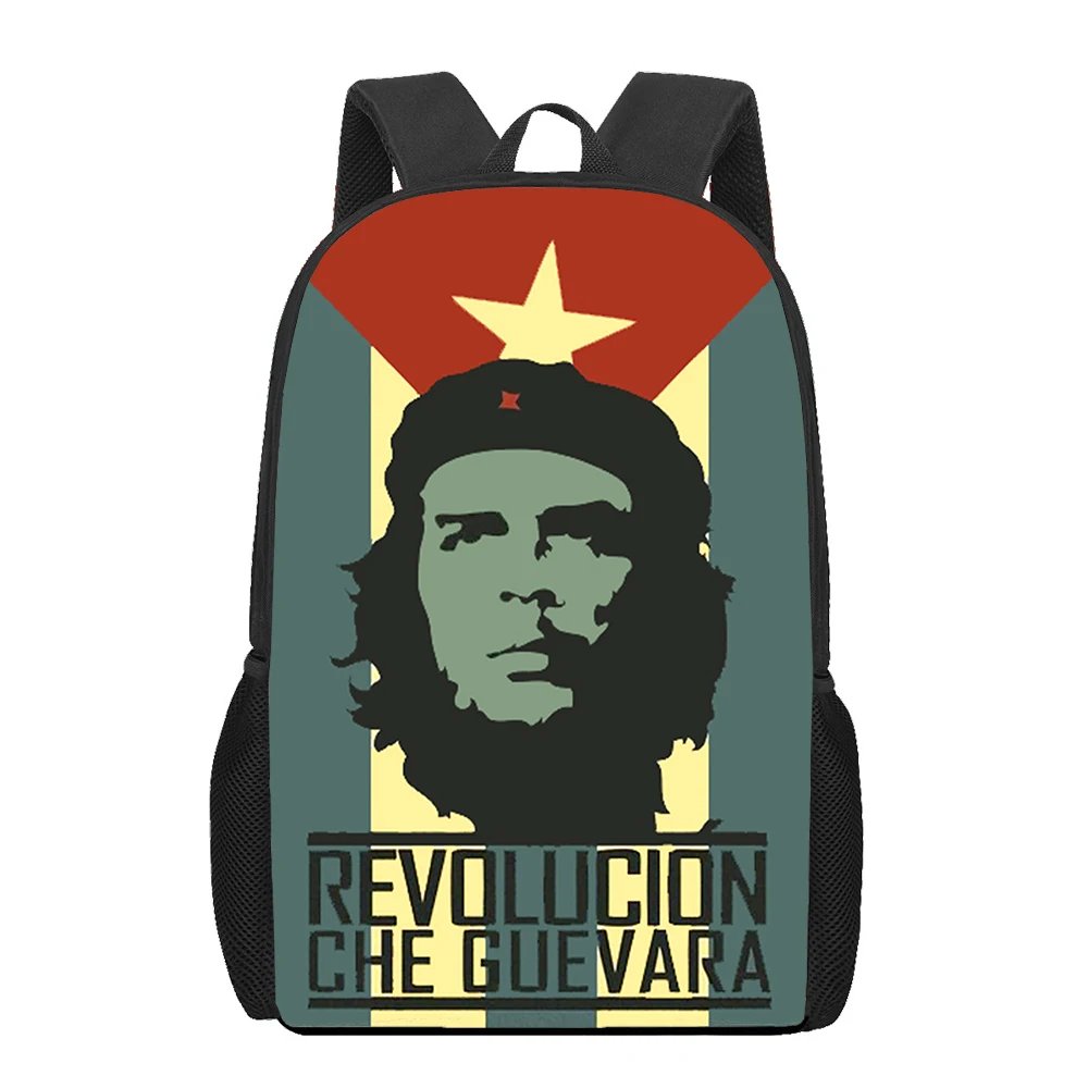 Che Guevara กระเป๋าเป้สะพายหลังวัยรุ่นกระเป๋านักเรียนใส่ไปโรงเรียนพิมพ์ลาย3D สำหรับเด็กผู้หญิงเด็กผู้ชายกระเป๋าหนังสือกระเป๋าเป้ใส่แล็ปท็อปกระเป๋าเดินทาง