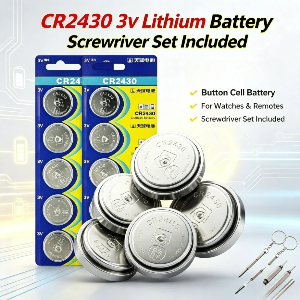 2-50PCS CR2430 3V Lithium Battery CR 2430 DL2430 BR2430 Button Coin Battery for Key Fob Watch Alarm Clock Remote Control