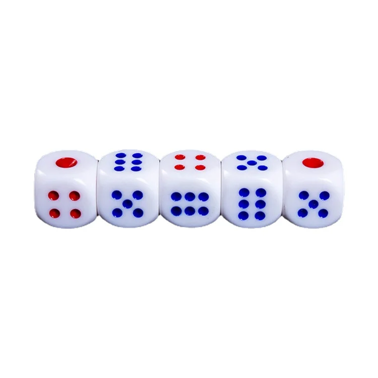 6 stks/set 25mm afgeronde grote dobbelstenen geschikt voor oude man mahjong spel dobbelstenen