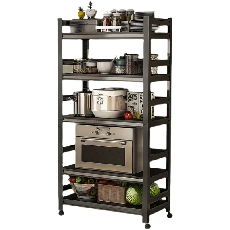 Shelf Multi-Layer Floor Mobile Household Multi-Functional Appliances Pot Rack Storage Rack