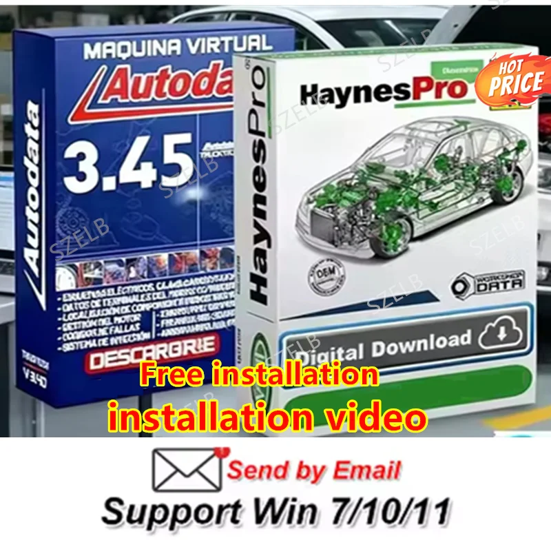 Autodata3.45 and Haynes pro（vivid2018 Atris-Technik Automotive Workshop DATA Auto Repair Software Hot Diagnostic Program