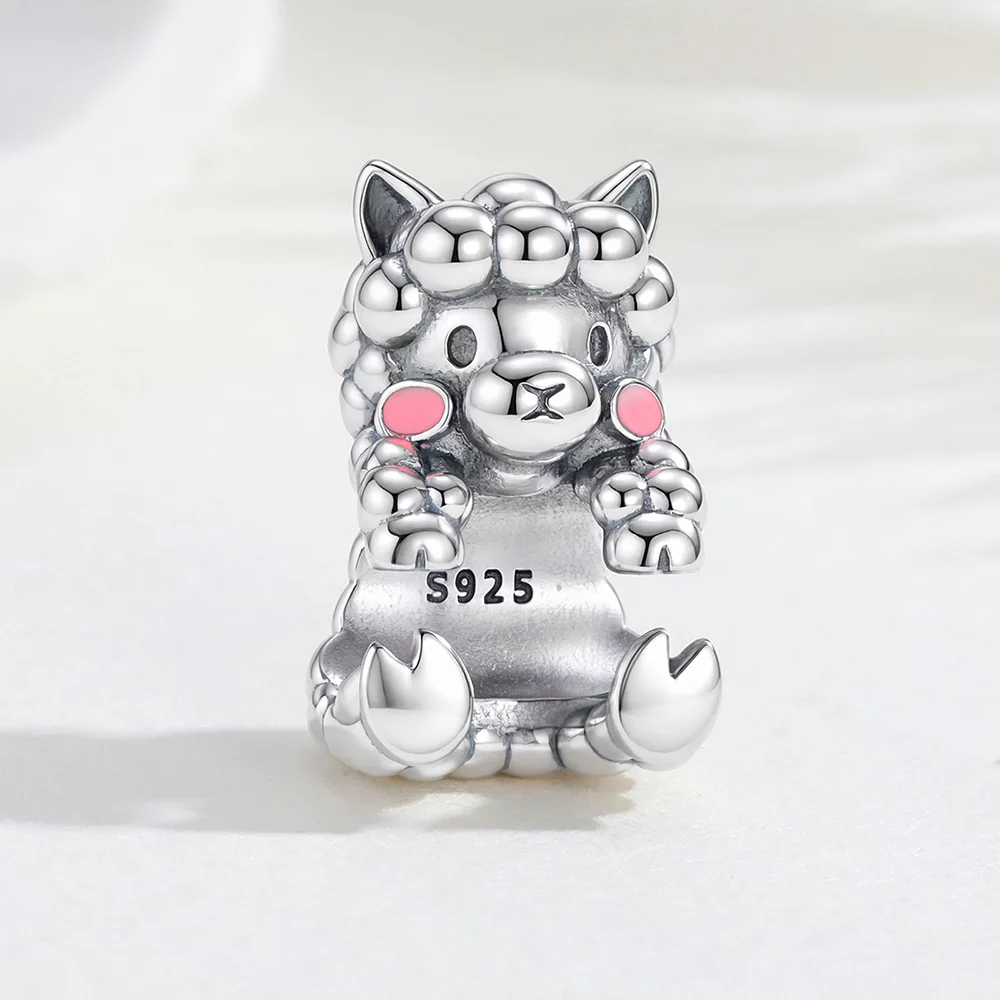 New 925 Sterling Silver Charms Little Alpaca Hug Beads Jewelry Making For Original Bracelet Women DIY Cute Zodiac Gifts