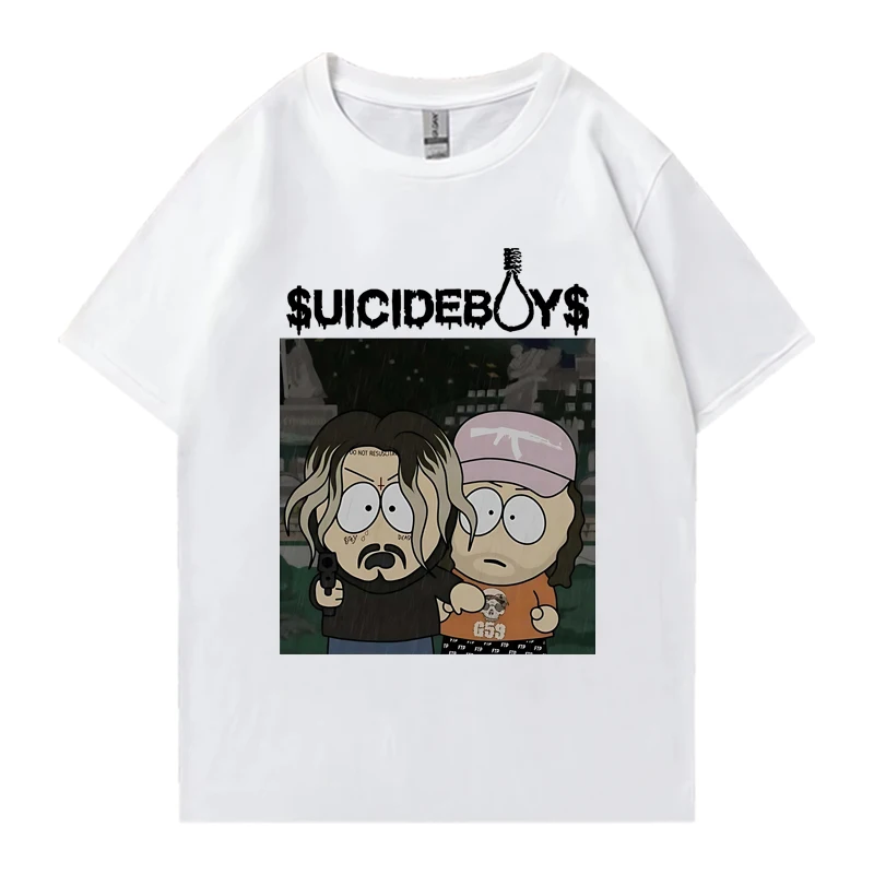 Camiseta con estampado de Suicideboys G59 para hombres y mujeres, ropa de calle vintage de gran tamaño, de algodón, de manga corta, 2024