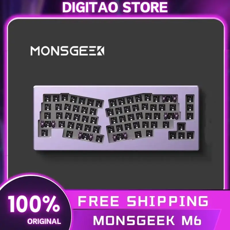 

Monsgeek M6 Alice Mechanical Keyboard Kit Wired Keyboard Aluminum Alloy Kits Gasket Customize Rgb Hot-Swap Gaming Keyboards Kit