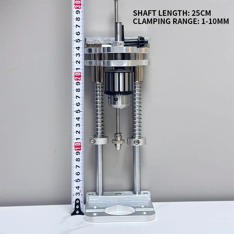 Vertical Drilling Aid Aluminum Vertical Drill Press Stand; DIY Woodworking Precision Straight Drill Guide Stand with Spring Cush