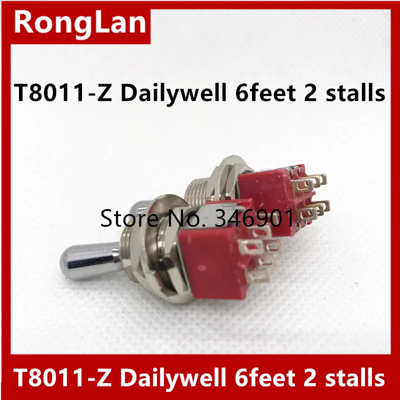 [SA]T8011-Z short-throw six-foot two tranches M12 Dual bulk dust toggle switch Q11 Taiwan Deli Wei--20pcs/lot