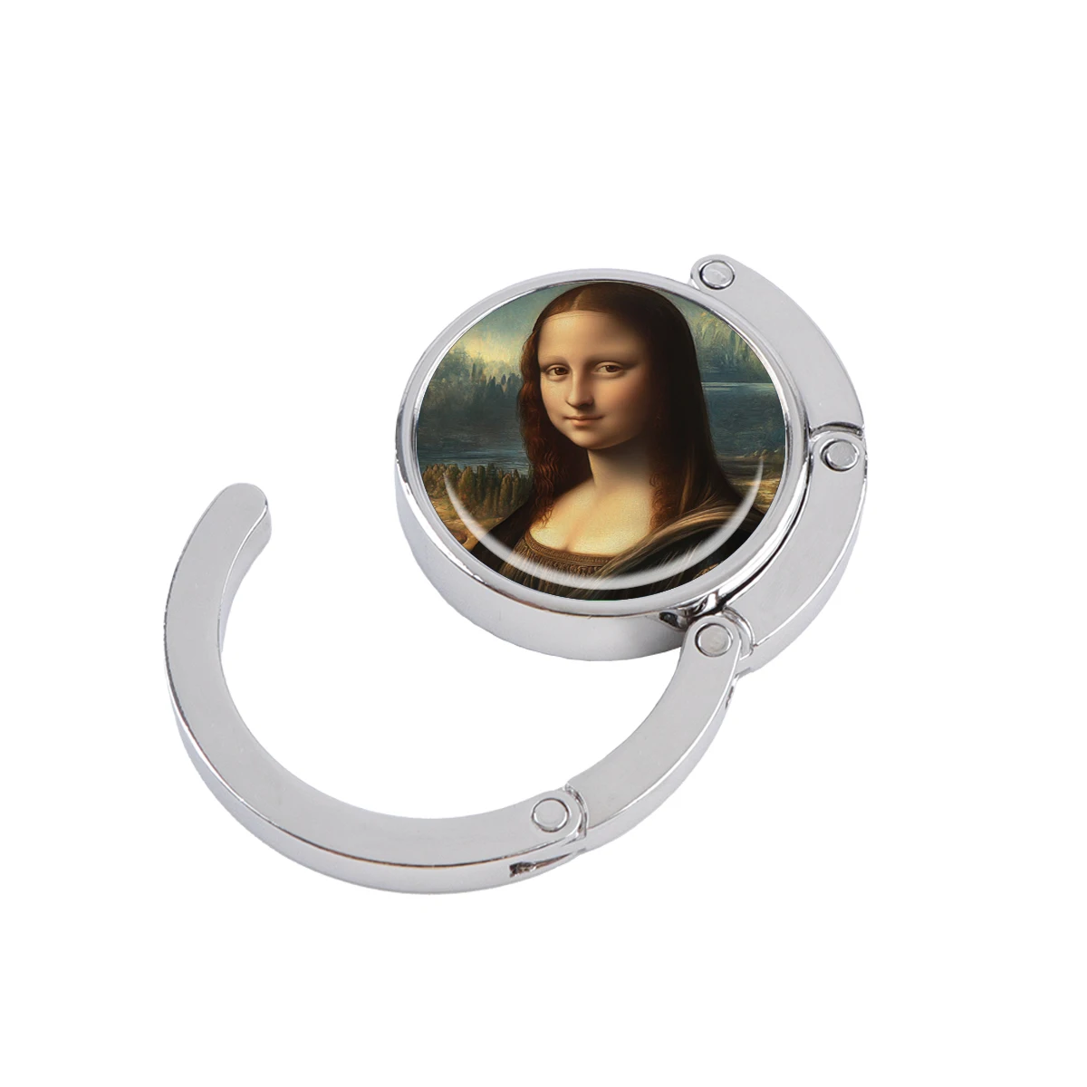 Art Oil Painting Fashion Handbag Hooks Folding Metal Table Bag Holders Portable Purse Hangers Parts Accessories Non-Slip Hooks
