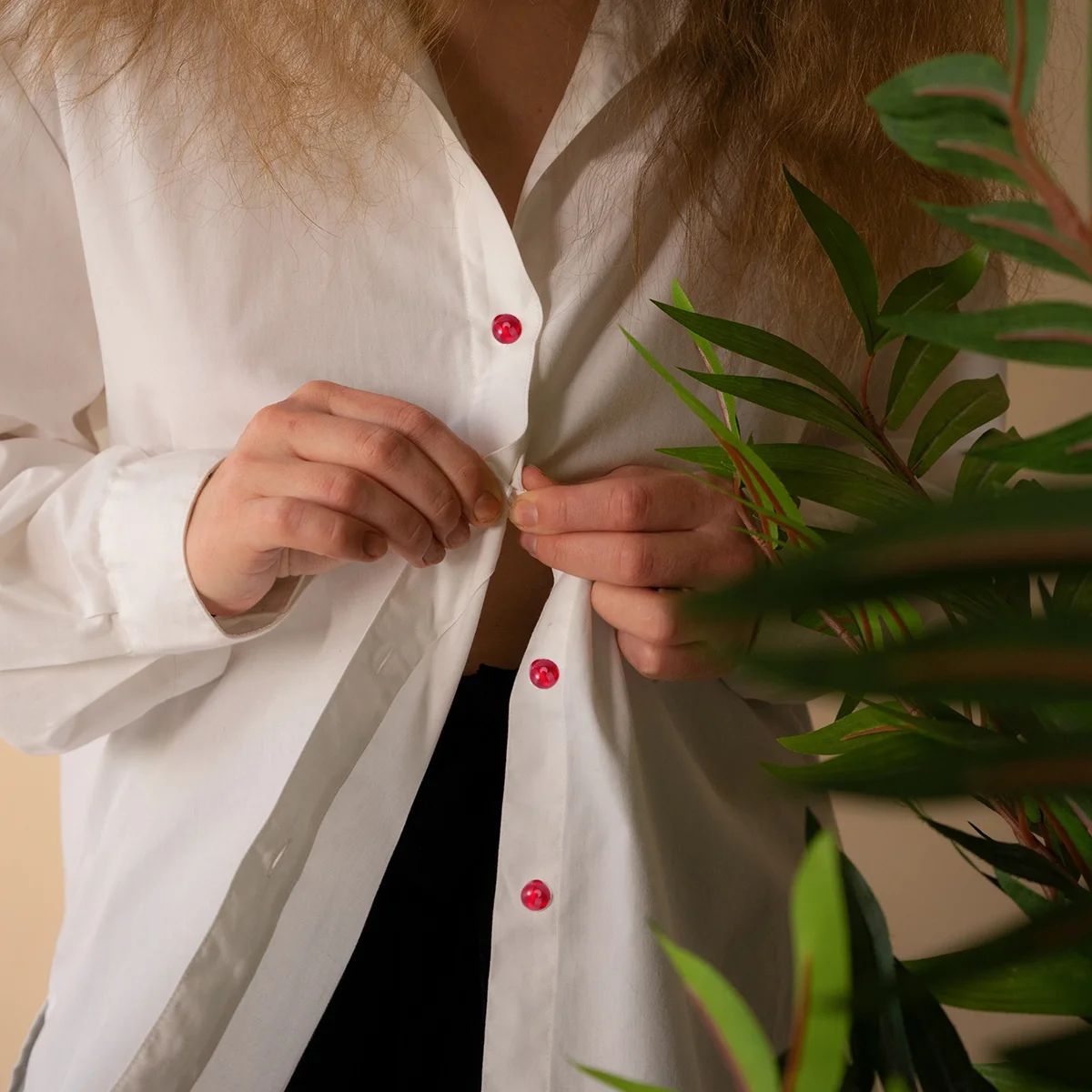 

10 Pcs Round Pearl Buckle Bead White Buttons Shirt Imitation Jade Loose Fastener Artificial