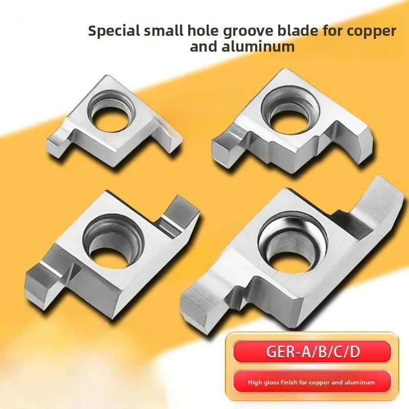 Small Diameter Boring Grooving Inserts for Copper & Aluminum GER150 / GER200-A-B-C-D High Gloss Inserts SIGER Tool Holders