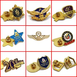 [MOQ 50pcs]Badges Custom Magnet Metal Badge Brooch Customized Metal Soft/Hard Enamel Personalized Badge LOGO DIY Made Coin Pins