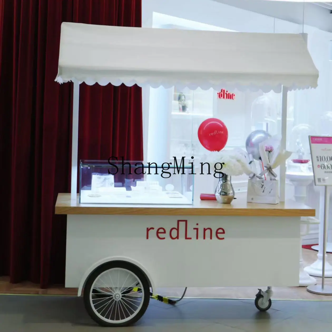 ZYY exquisite fashion stall trolley mobile hand push tasting cart activity exhibition field exhibition car