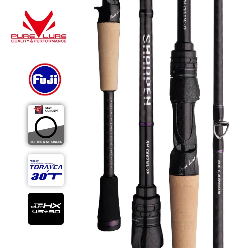 

PURELURE RH Fuji Parts Ultralight Long Thrwoing Lure Fishing Rod High Carbon Spinning Casting Bass Pike Fishing Pole