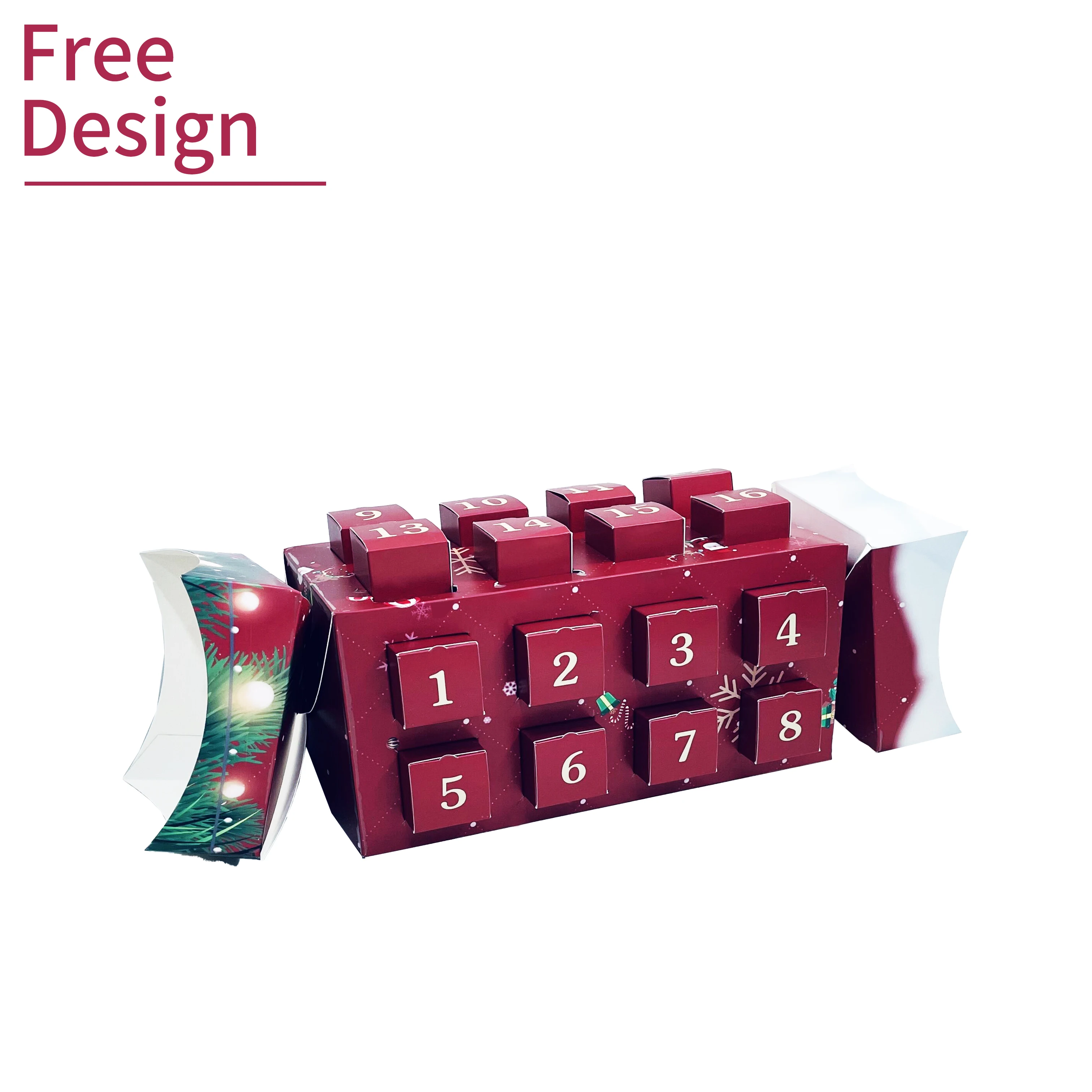 Customization.Custom Fold Kids Ramadan Chocolate Box Paper Advent Calendar for Sweets Gift Box Packaging