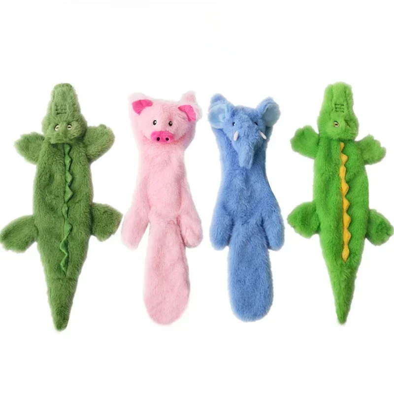 

New Crocodile Soft Shell Plush Dog Toys Outdoor Play Interactive Squeaky Dogs Toy Sounder Sounding Paper Chew Tooth Toy