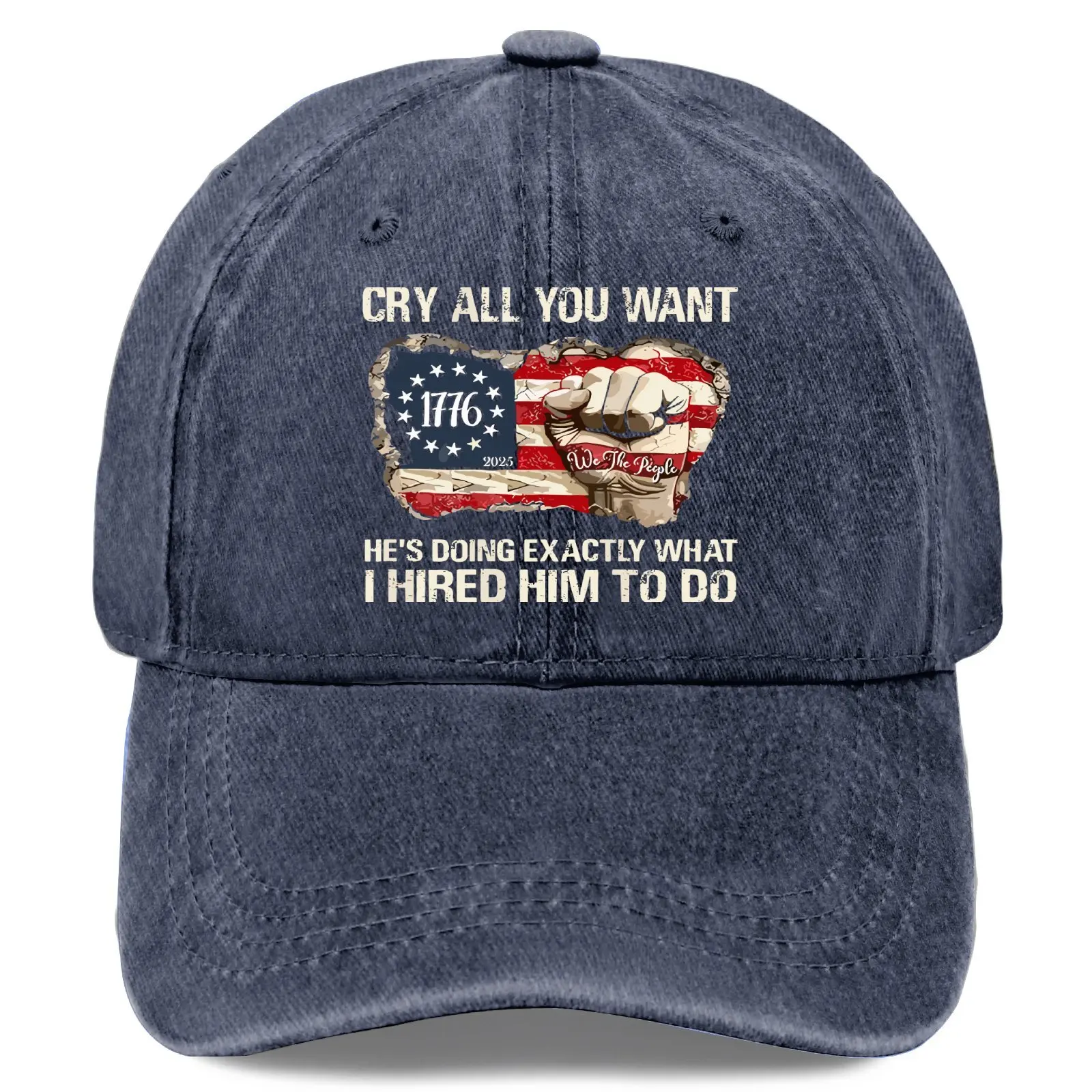 صرخة كل ما تريده؛ إنها أداء المهام بدقة أستخدم له، قبعات البيسبول القطنية المغلقة العتيقة مناسبة لـ