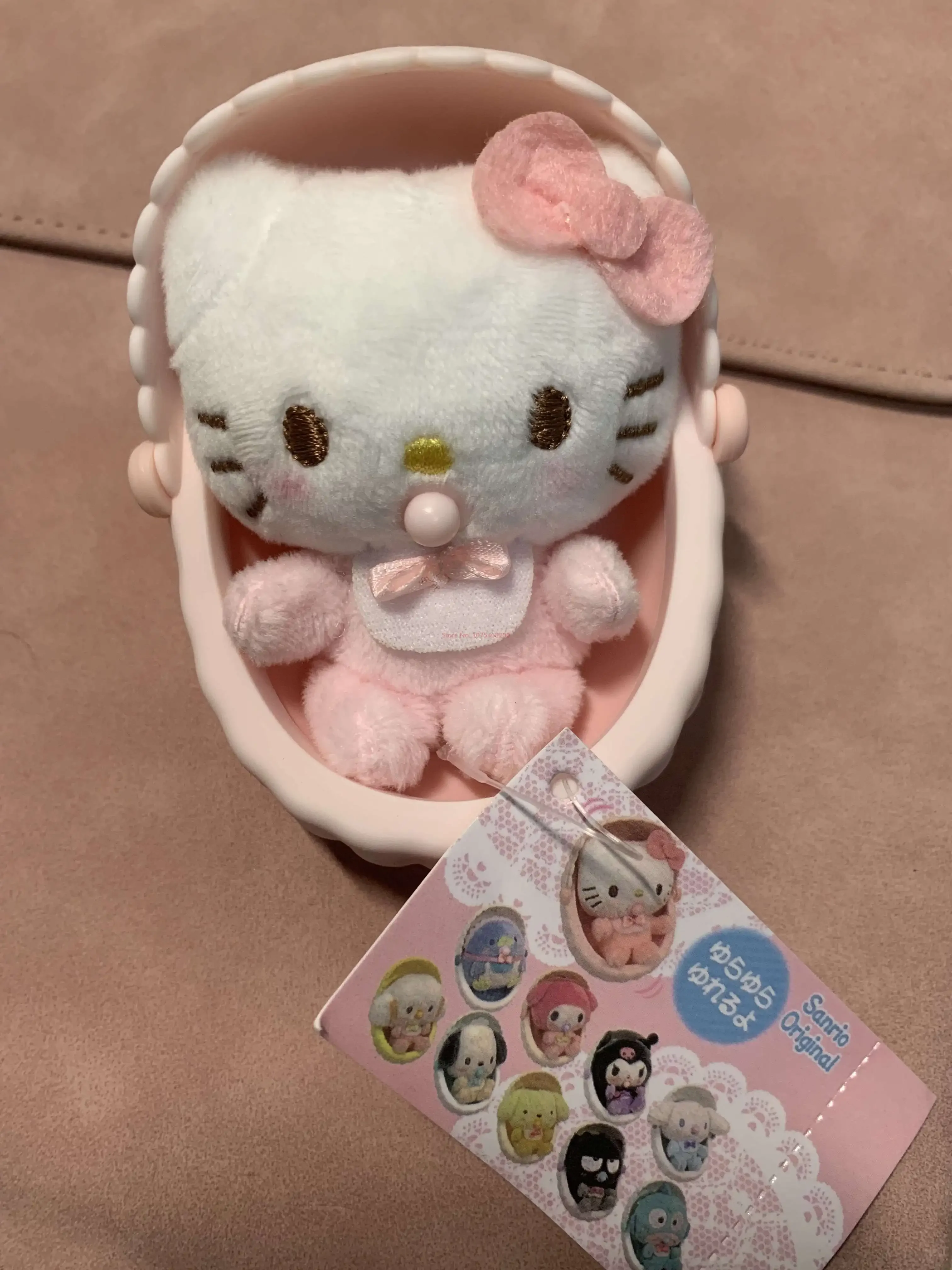 New Genuine Sanrio Cinnamoroll Hello Kitty Cradle Pacifier Baby Plush Doll Mymelody Kuromi Pochacco Stuffed Plushie Cartoon Gift