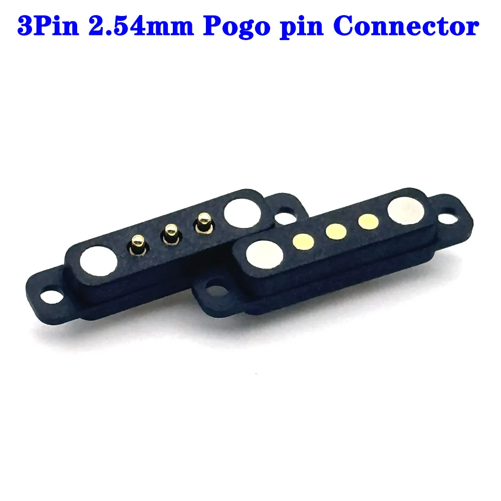 100Pair 5V 1A Magnetic Pogo Pin Connector 3Pin Pogopin Male Female 2.54mm Spring Loaded DC Magnet Connector Power Socke