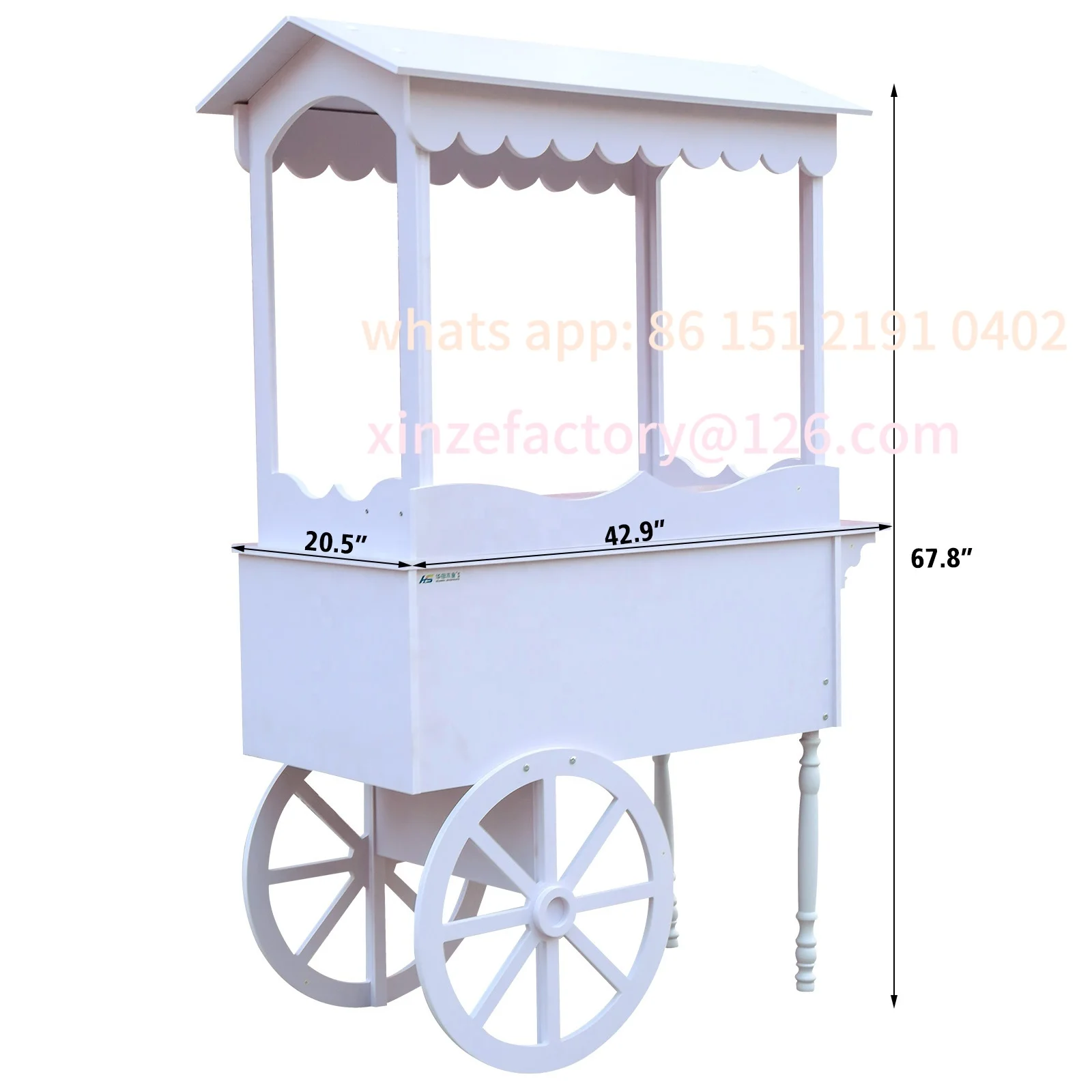 Customizable winter Wood Flower Candy Cart Cake-Shaped Stand for Bride Wedding Christmas Party Indoor Decor