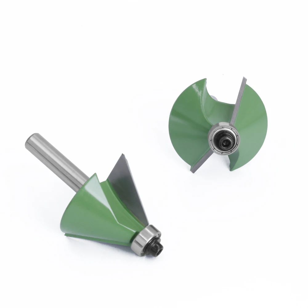 LAVIE 1pc 8mm Shank Chamfer Router Bit 45 Degree Bevel Edging Milling Cutter for Wood Woodork Machine Tools MC02110-45