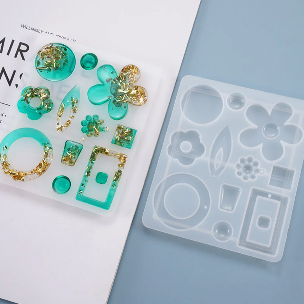 

2pcs Earings Silicone Mold Flower Craft Making Tool For Diy Jewelry Resin Casting Art Craft Mould Pendant Crafting Kit